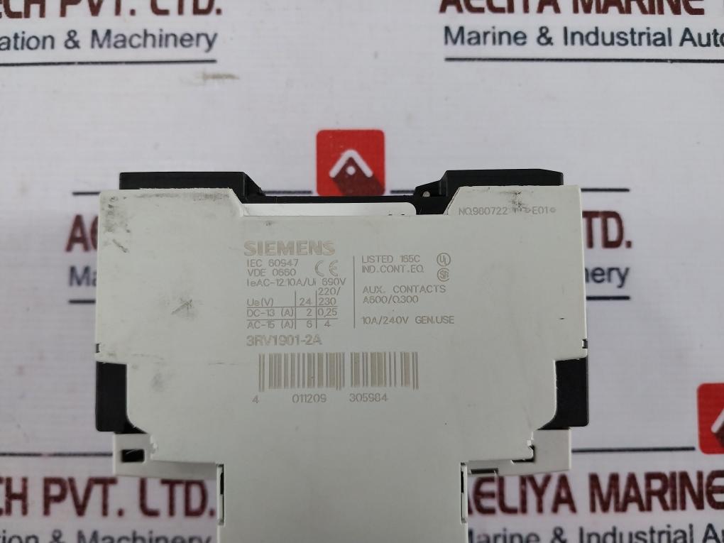 Siemens 3Rv1021-1Ga10 Sirius Manual Protection Circuit Breaker Class 10 82A