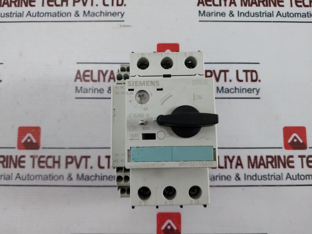 Siemens 3Rv1021-1Ga10 Sirius Manual Protection Circuit Breaker Class 10 82A