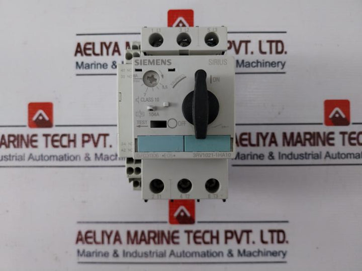 Siemens 3rv1021-1ha10 Circuit Breaker For Motor Protection 10a 690v 50/60hz