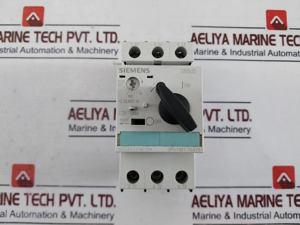 Siemens 3rv1021-1ka10 Circuit Breaker 163a Class 10 50/60hz