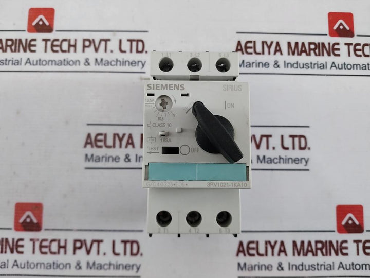 Siemens 3rv1021-1ka10 Circuit Breaker 163a Class 10 50/60hz