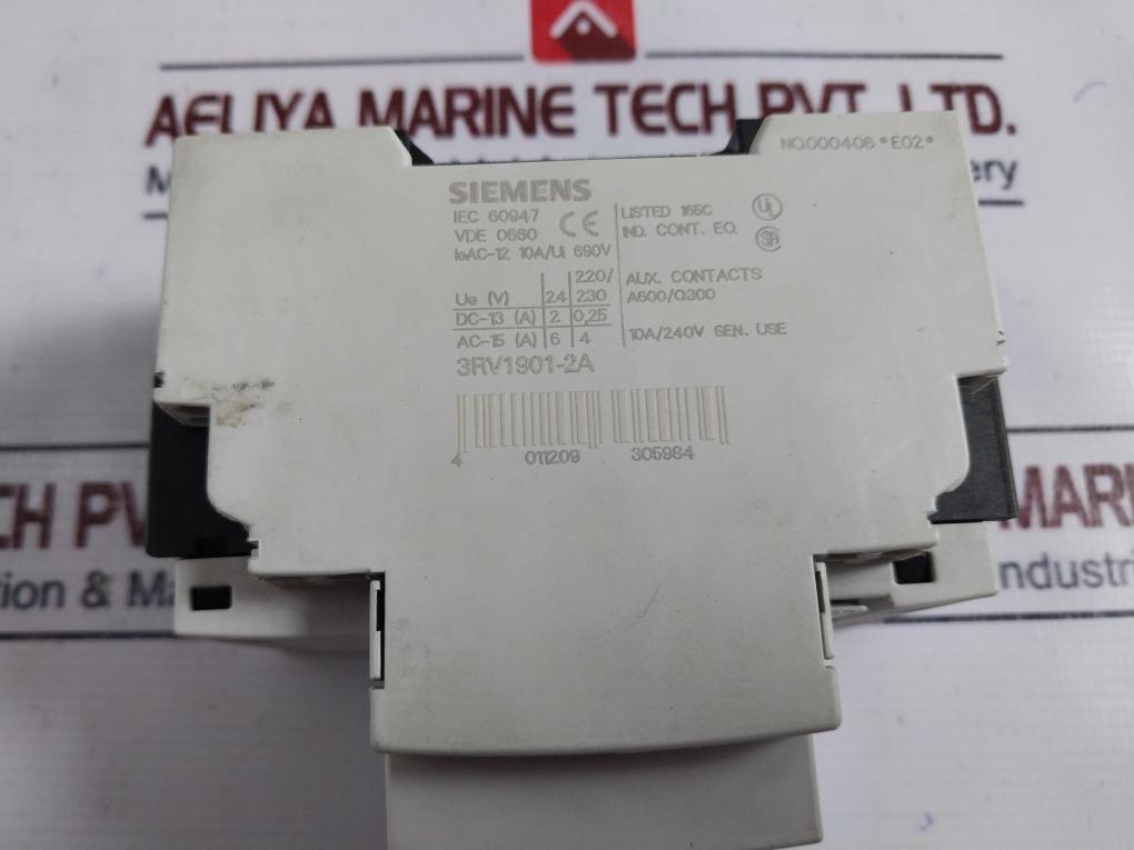 Siemens 3rv1021-1ka10 Circuit Breaker 690v