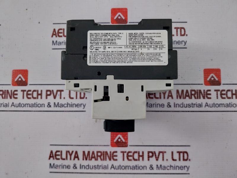 Siemens 3rv1021-1ka10 Circuit Breaker For Motor Protection 10a 50/60hz
