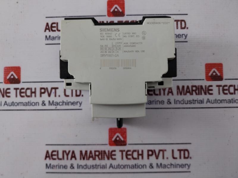 Siemens 3rv1021-4ba10 Circuit Breaker For Motor Protection 50/60hz 10a 690v