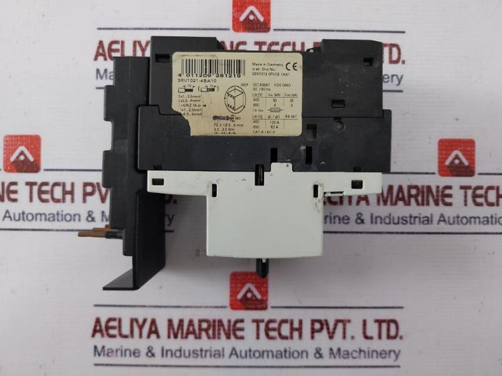 Siemens 3Rv1021-4Ba10 Circuit Breaker For Motor Protection 10A 690V