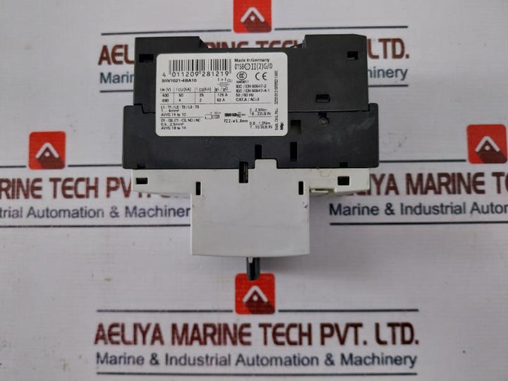 Siemens 3rv1021-4ba10 Circuit Breaker For Motor Protection 14-20a 690v