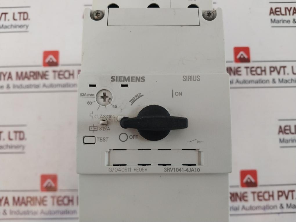 Siemens 3rv1041-4ja10 Motor Protection Circuit Breaker