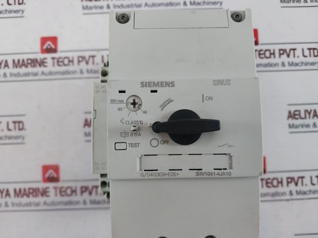 Siemens 3rv1041-4ja10 Motor Protection Circuit Breaker 000406