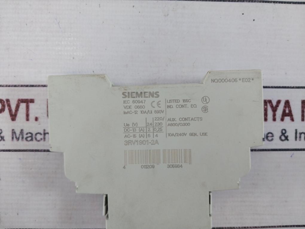 Siemens 3rv1041-4ja10 Motor Protection Circuit Breaker 000406