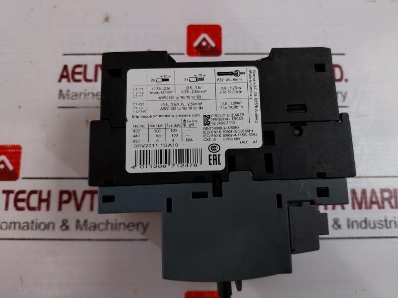 Siemens 3rv2011-1ga10 Molded Case Circuit G/190312