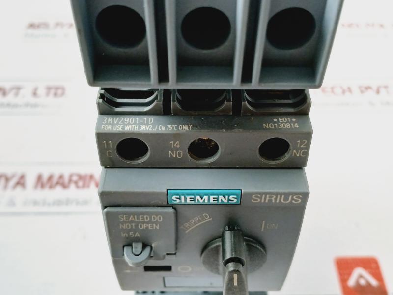Siemens 3rv2811-1fd10 Sirius Circuit Breaker, 5a 600y/347v~ 50/60hz