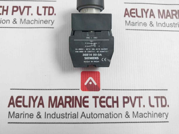 Siemens 3sb14 00-0a Push Button Switch 660v~