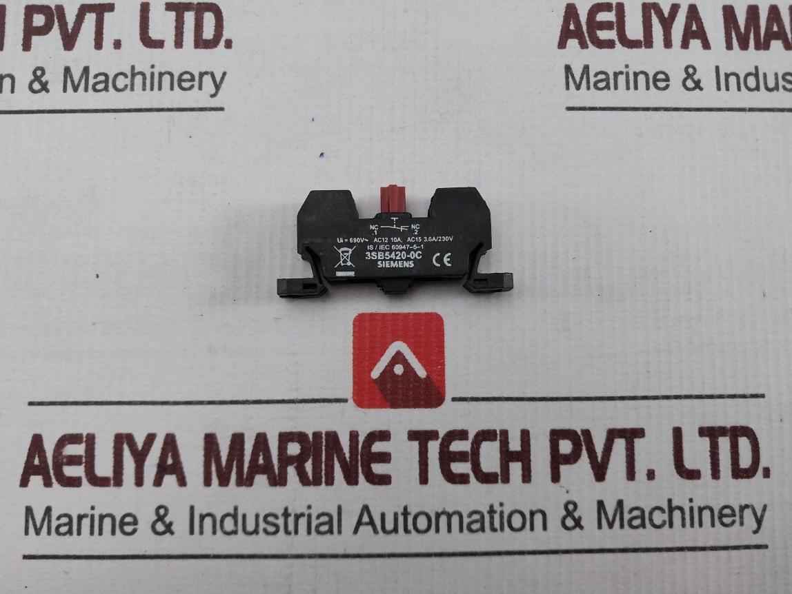 Siemens 3sb5420-0c Contact Block 3.6a 230v