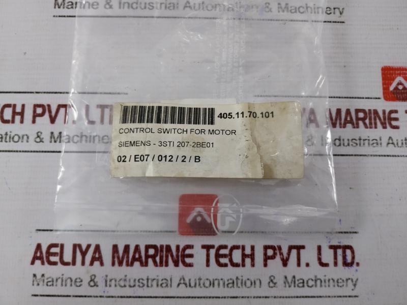 Siemens 3ST1207-2BE01 Control Switch for Motor 10A 600VAC