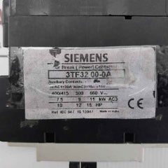 Siemens 3tf32 00-0a Air Break (Power) Contactor 16a 415v 50/60hz