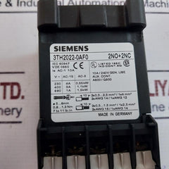 Siemens 3th2022-0af0 Contactor Relay 110v 50hz 132v 60hz