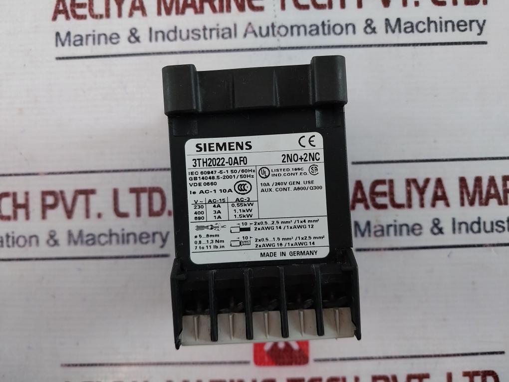 Siemens 3th2022-0af0 Contactor Relay 132v 60hz