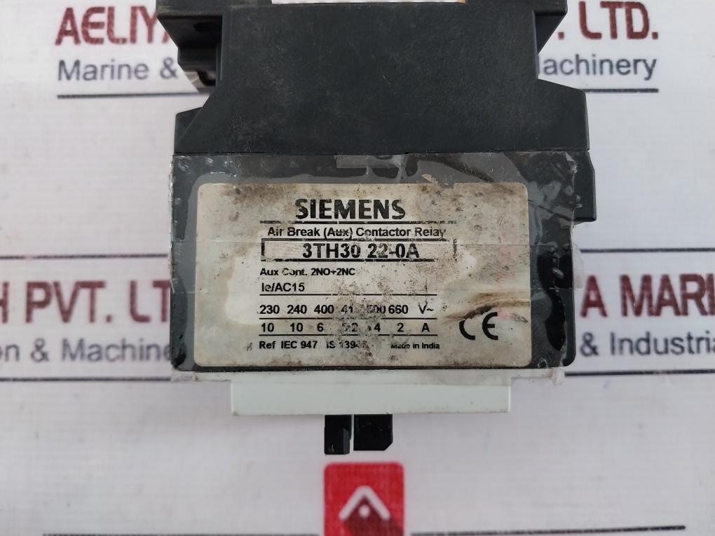 Siemens 3th30 22-0a Air Break (Aux) Contactor Relay 110v 50hz