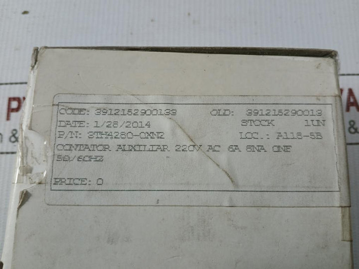 Auxiliary Contactor 3Th4280-0X2N Ac Siemens 220V 50Hz/60Hz