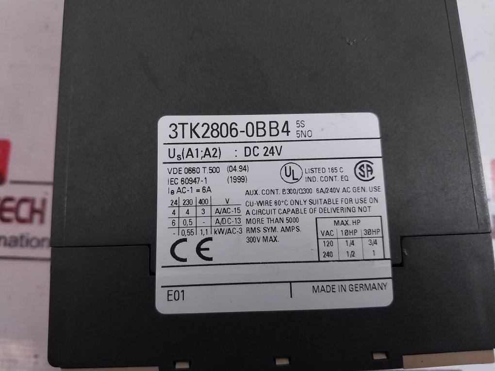 Siemens 3TK2806-0BB4 Contactor DC 24V