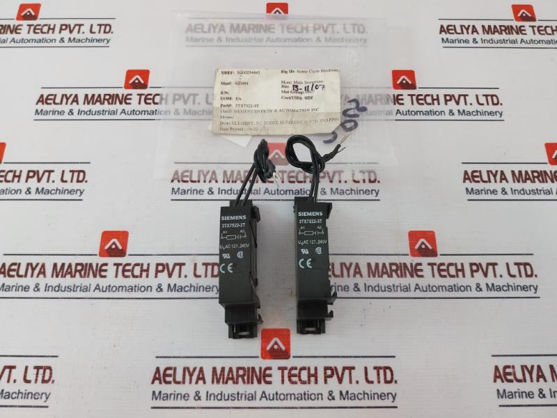 Siemens 3tx7522-3t Surge Suppressor Rc Element For Snapping