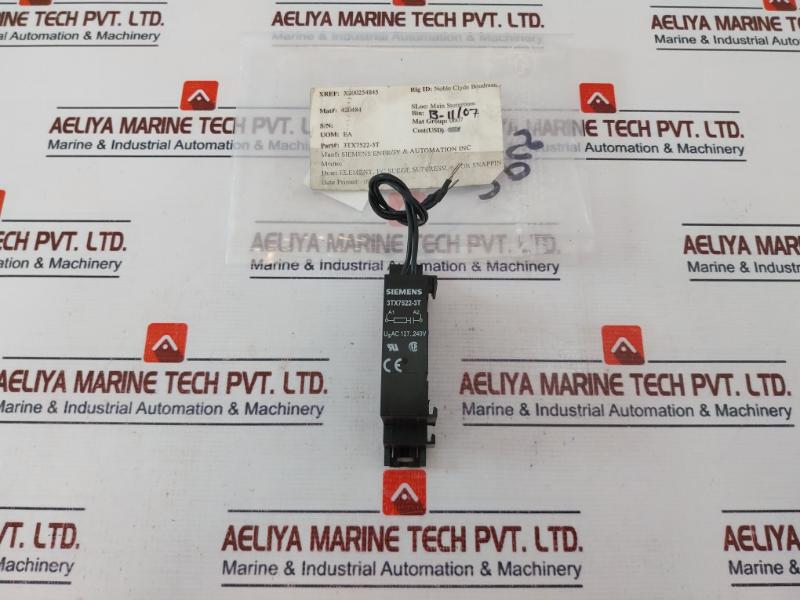 Siemens 3tx7522-3t Surge Suppressor Rc Element For Snapping