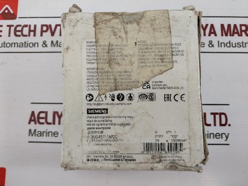 Siemens 3ug4511-1ap20 Monitoring Relay 101089806