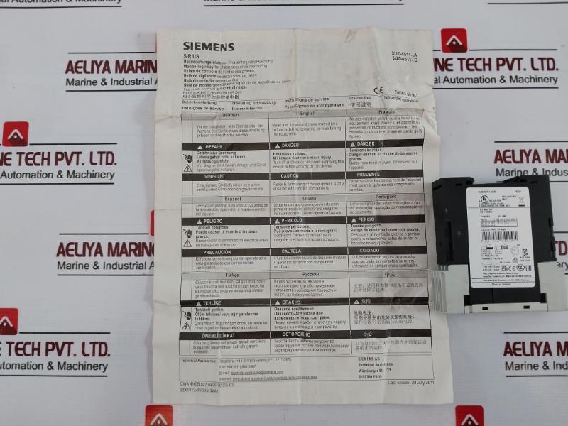 Siemens 3ug4511-1ap20 Monitoring Relay 101089806