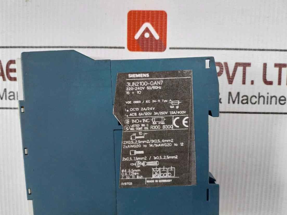 Siemens 3un2100-0an7 Thermistor Motor Protection Relay 220–240v 50/60hz