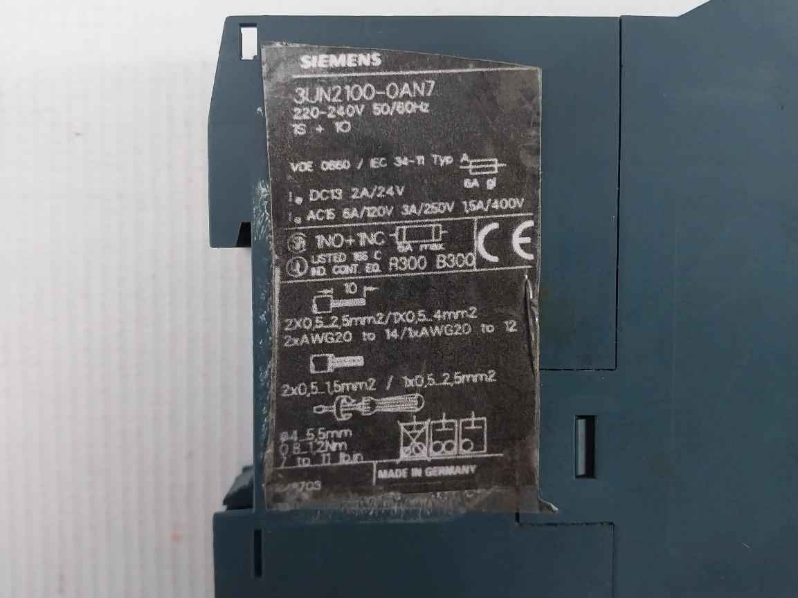 Siemens 3un2100-0an7 Thermistor Motor Protection Relay 220–240v 50/60hz