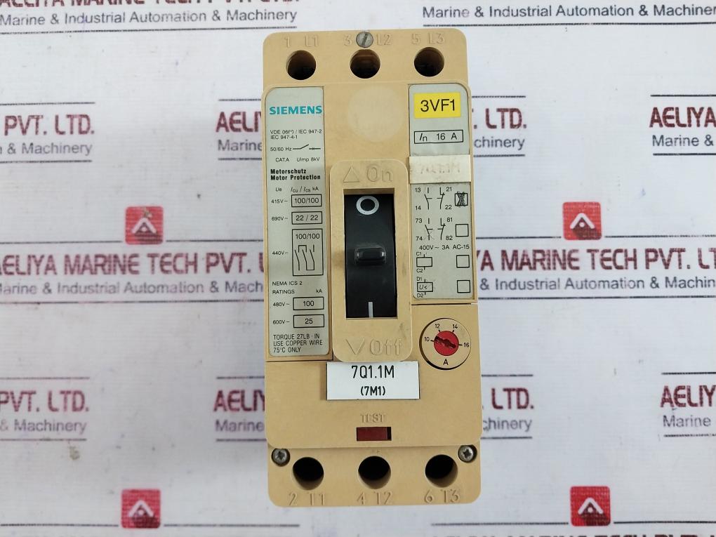 Siemens 3vf1231-1dc11-0ab4 Motor Protection Circuit Breaker 10-16a 16a