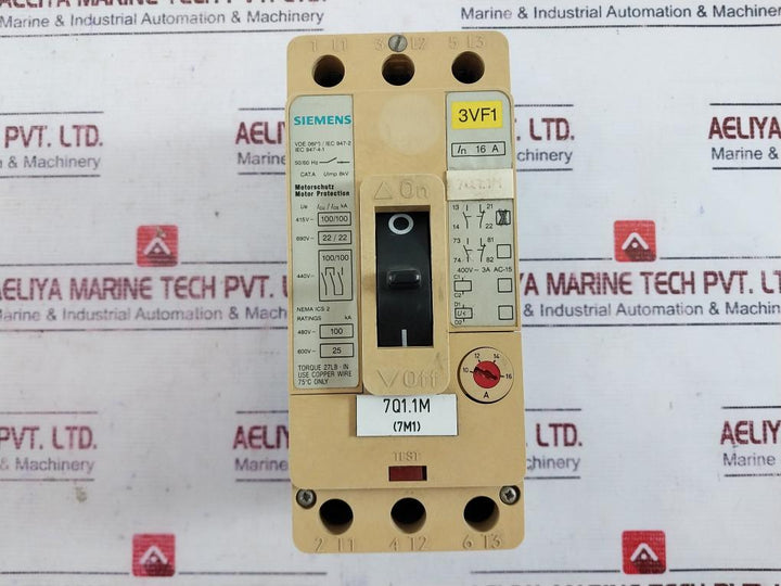 Siemens 3vf1231-1dc11-0ab4 Motor Protection Circuit Breaker 10-16a 16a