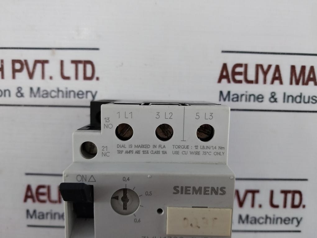 Siemens 3vu1300-1me00 Motor Protection Starter Cat A 50/60hz