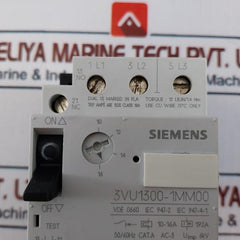 Siemens 3Vu1300-1Mm00 Circuit Breaker For Motor Protection 600Vac Max