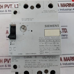 Siemens 3vu1600-1mg00 Motor Protective Circuit Breaker Cat. A 600vac 50/60hz