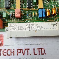 Siemens 4.0943.1006.2 Sbs Control Printed Circuit Board, 8670101012