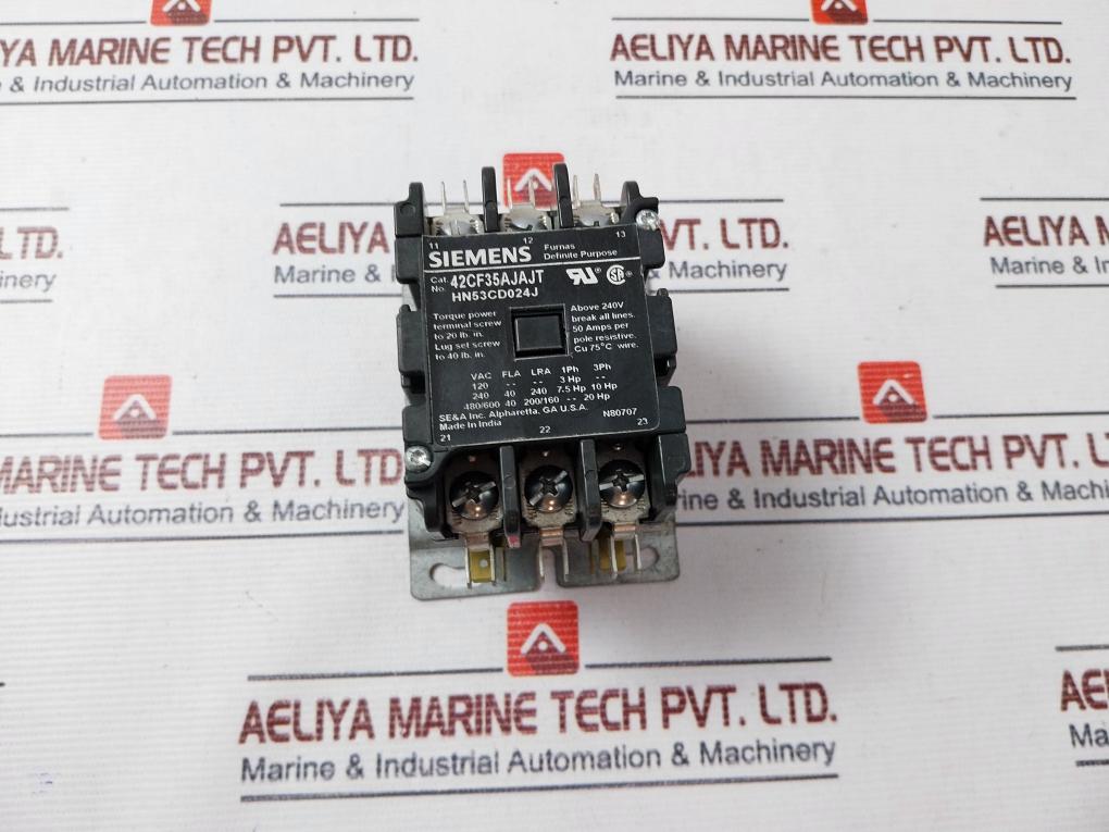 Siemens 42Cf35Ajajt 3 Pole Contactor Hn-53Cd-024