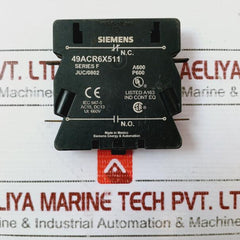 Siemens 49acr6x511 Auxiliary Contact Series F Ac15 Dc13 660v
