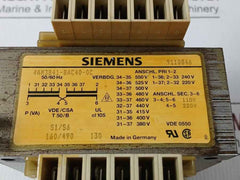 Siemens 4am3841-8ac40-0c Industrial Transformer 50/60hz 9110846