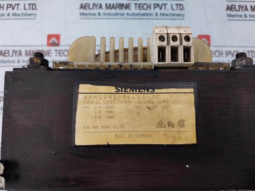 Siemens 4Am5941-5El10-0C Control Transformer 50/60Hz T50/B Class105