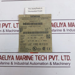 Siemens 4Am8695-0Ua40-0Nn2 Single Phase Power Transformer Dc 460V-440V-400V-380V