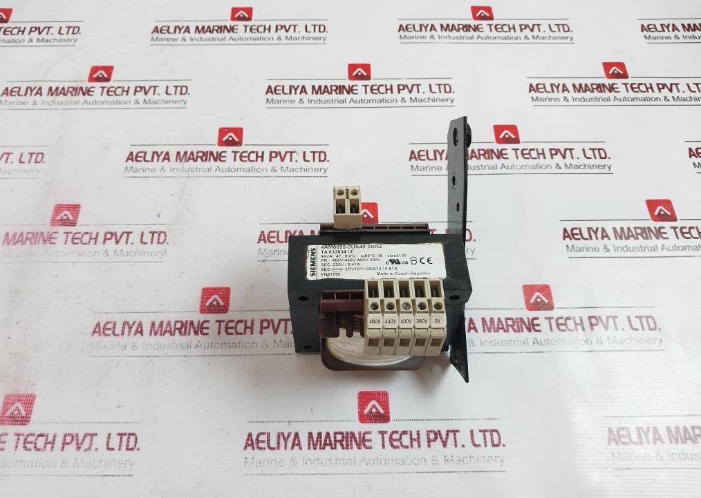 Siemens 4Am8695-0Ua40-0Nn2 Single Phase Power Transformer Ta 633834/E 230V/41A