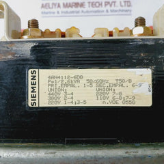 Siemens 4An4112-6Db Transformer