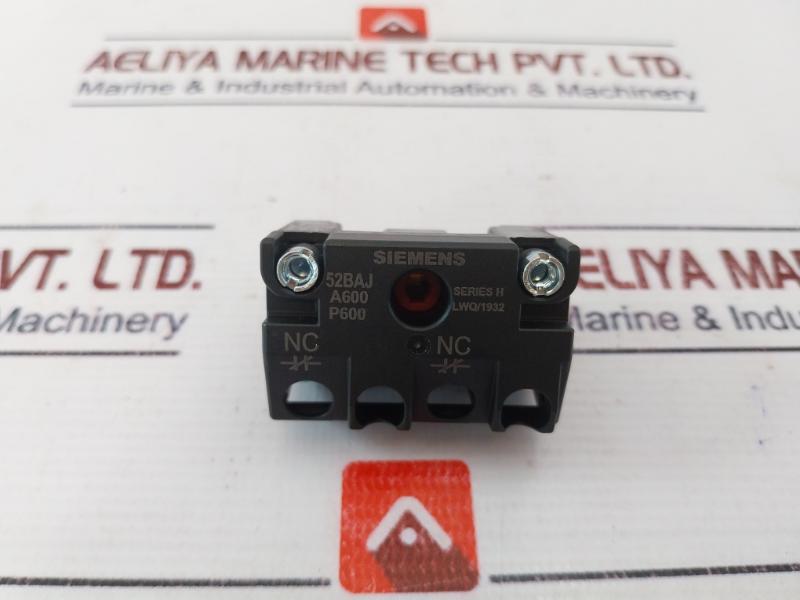 Siemens 52baj Actuator/indicator Component Contact Block 660 V