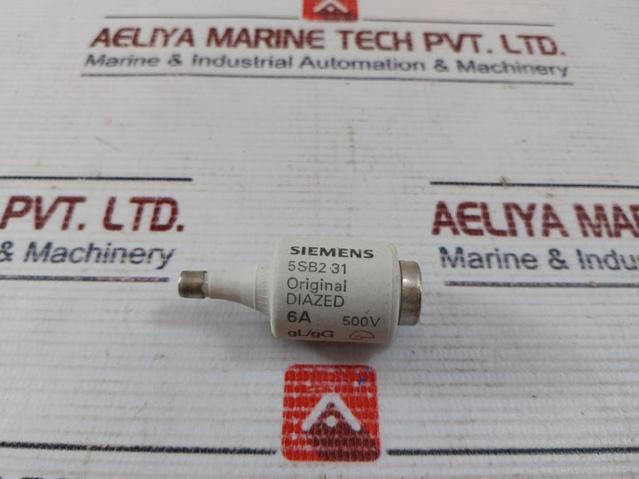 Lot Of 5X Siemens 5Sb231 Diazed Fuse Link 6A 500V
