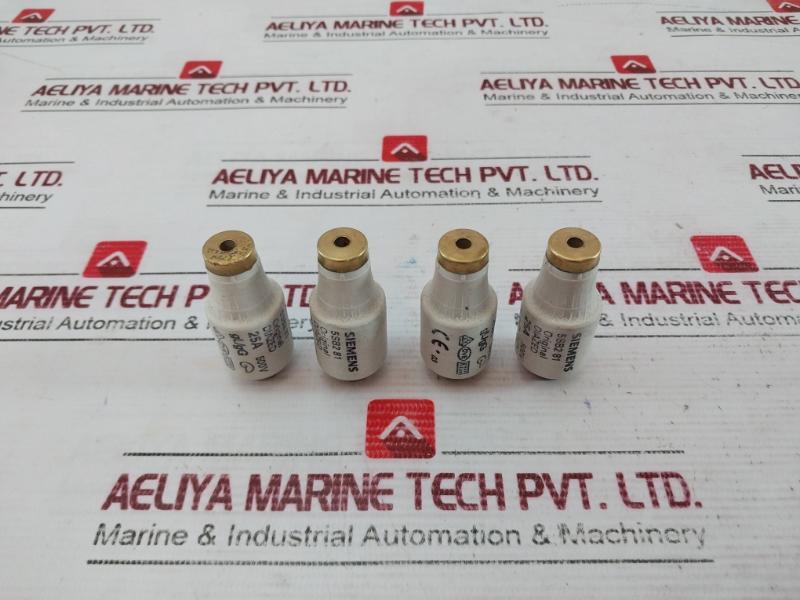Lot of 4X SIEMENS 5SB2 81 DIAZED Fuse Link 25A 500V