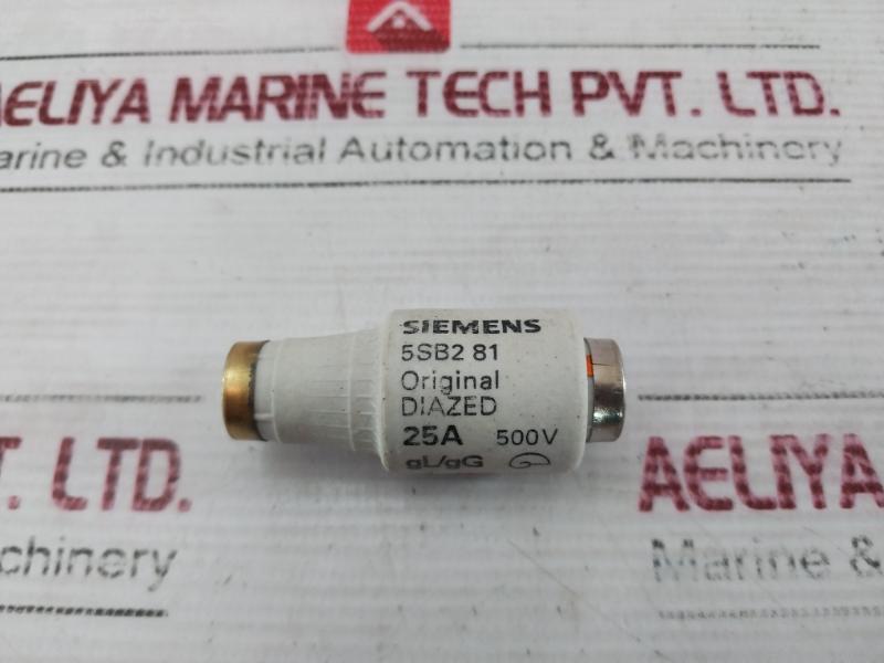 Lot of 4X SIEMENS 5SB2 81 DIAZED Fuse Link 25A 500V
