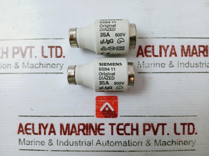 Lot of 3x Siemens 5SB411 Diazed Fuse Link 35A 500V