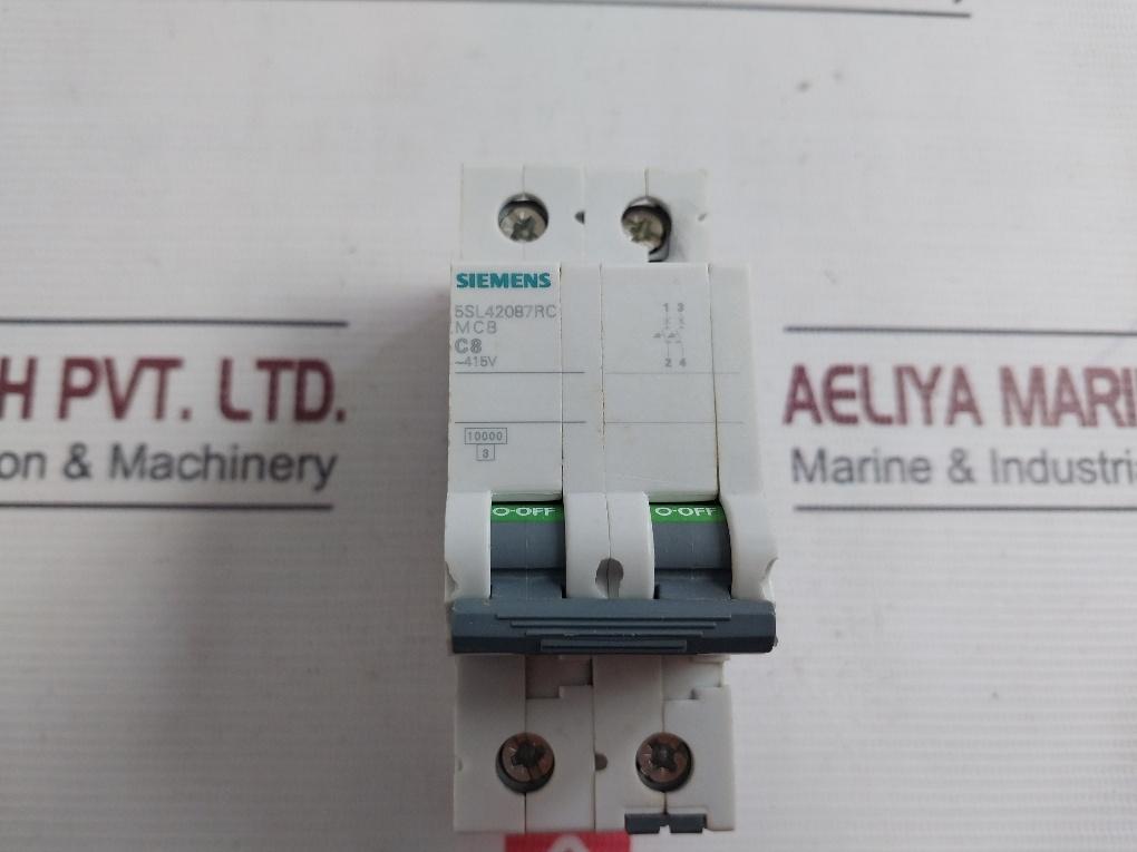 Siemens 5Sl42087Rc Miniature Circuit Breaker 2C08A Pz2 415V Iec60898-1