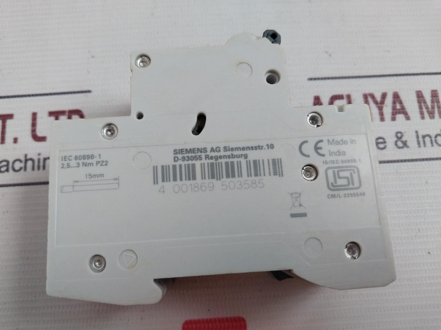 Siemens 5Sl42087Rc Miniature Circuit Breaker 2P C8A 2C08A Is/Iec60898-1